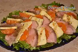 Салат с уткой и мандаринами