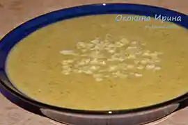 Крем-суп из брокколи с рисом