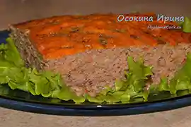 Запеканка с утиным фаршем и капустой