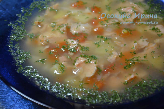 Рыбный суп с помидорами