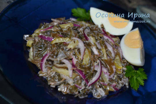 Салат с морской капустой-3