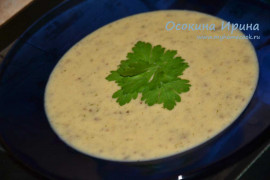 Кабачково-сырный суп-пюре с рыжиками