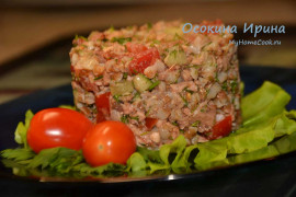 Салат из гречки с тунцом