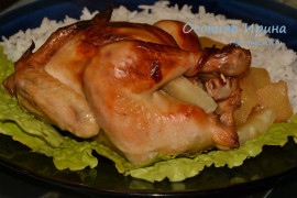 Цыплята-корнишоны с ананасами