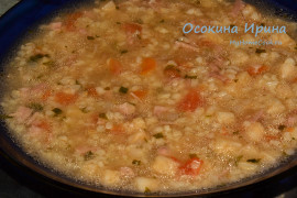 Суп на утке с квашеной капустой и булгуром