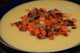 Овощной суп-пюре с поджаркой