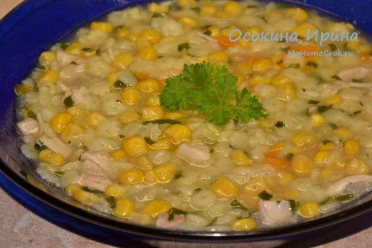 Куриный суп с кукурузой - 2