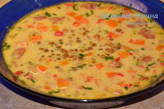 Сырно-чечевичный суп