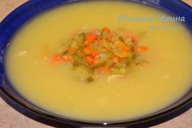 Кабачковый суп-пюре с поджаркой