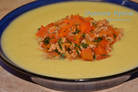 Овощной крем-суп с поджаркой