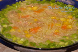 Куриный суп-лапша с кукурузой