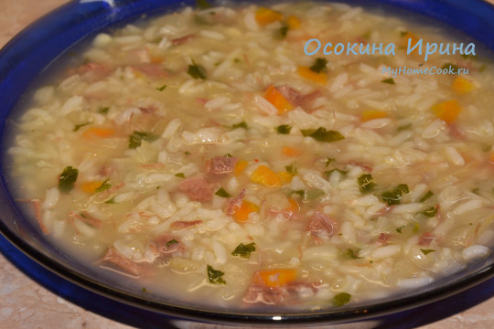 Рисовый суп с квашеной капустой