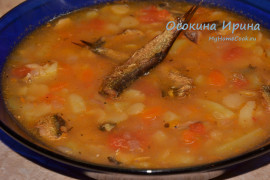 Гороховый суп со шпротами