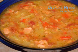 Рыбный суп с имбирем и чечевицей