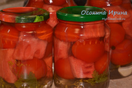 Консервированные помидоры с арбузом