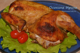Запечённая курица по-грузински