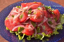 Салат из помидоров в маринаде