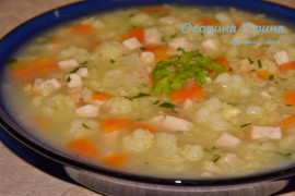 Суп с пшеном и цветной капустой