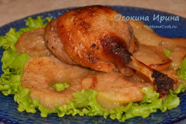 Апельсиновые утиные ножки с яблоками