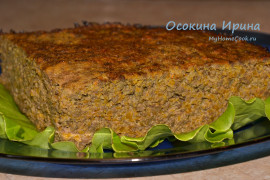 Печёночно-тыквенная запеканка