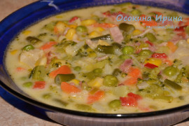 Сырный суп с овощами - 2