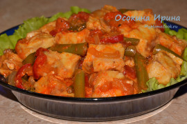 Треска с овощами