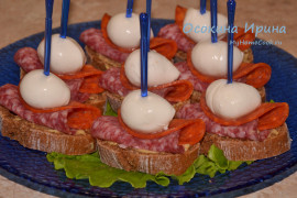 Канапе с колбасой - 2