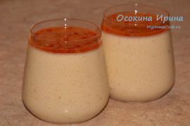 Постный десерт из тофу с бананами