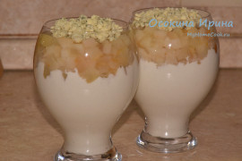 Творожный крем с печёной грушей и голубым сыром