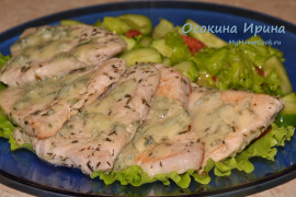 Жареная индейка с сыром