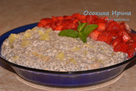 Ленивая овсянка с чиа