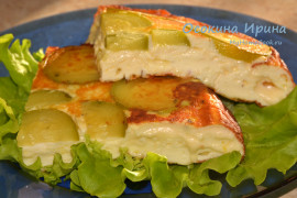 Омлет-перевёртыш с кабачком