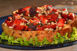 Французские гренки с клубникой