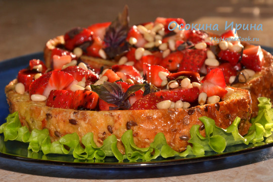 Французские гренки с клубникой