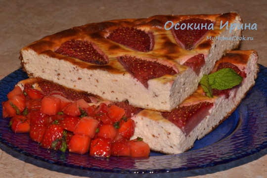 Творожная запеканка с клубникой - 2