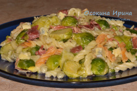 Паста с брюссельской капустой