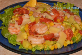 Стир-фрай с креветками и овощами