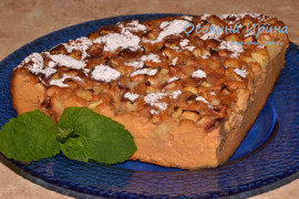 Ленивый чизкейк с персиками