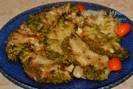 Запечённая брокколи с сыром