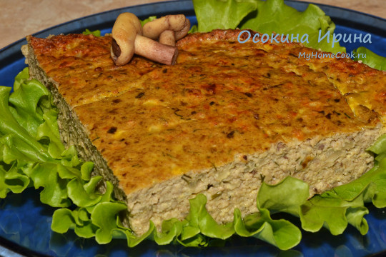 Суфле из щуки с маслятами