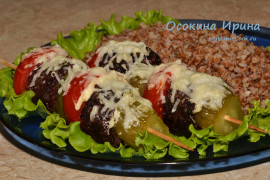 Шашлычки с кровяной колбасой