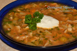 Солянка на копчёном терпуге