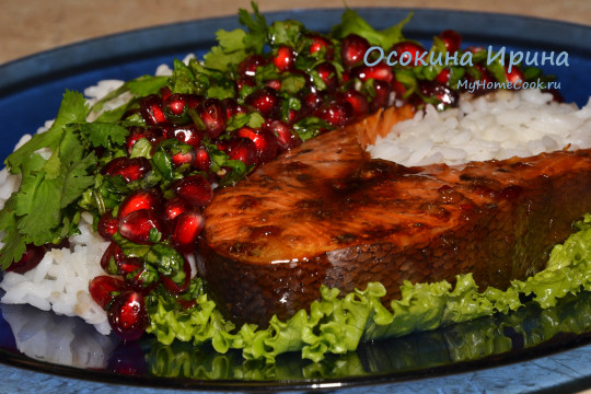 Форель в гранатовой глазури