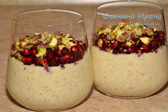 Ночная овсянка в индийском стиле