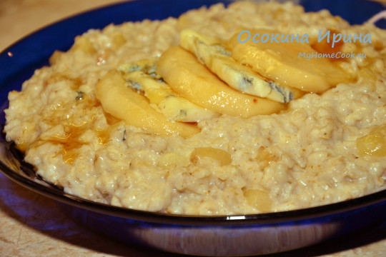 Овсянка с грушей и сыром