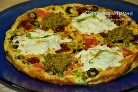 Омлет с помидорами и 