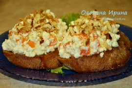 Гренки с творогом