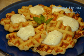 Творожно-банановые вафли