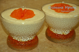 Творожный десерт с хурмой - 3