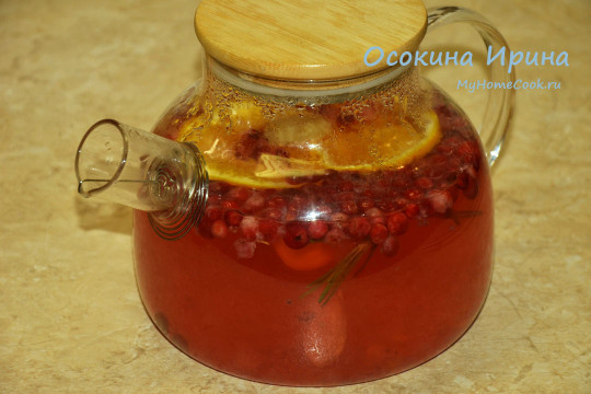 Брусничный чай